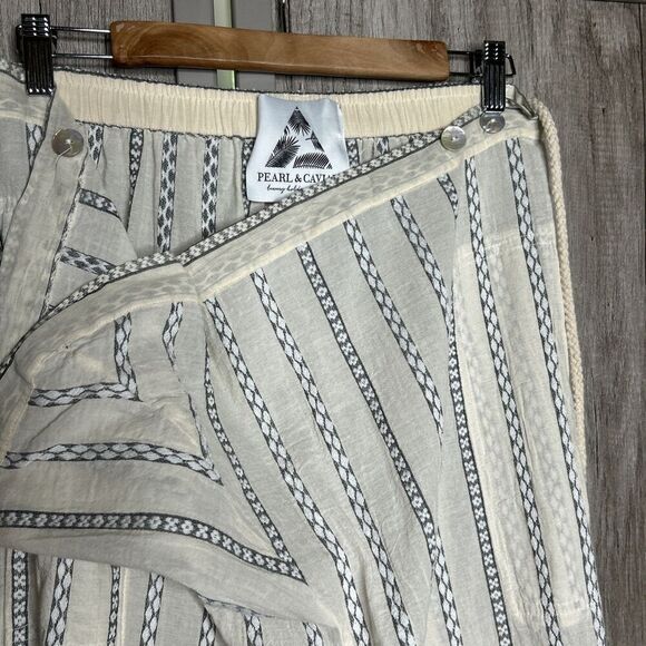 Pearl & Caviar Pants Small Wide Leg Pockets Lightweight Striped Size S - Picture 5 of 9